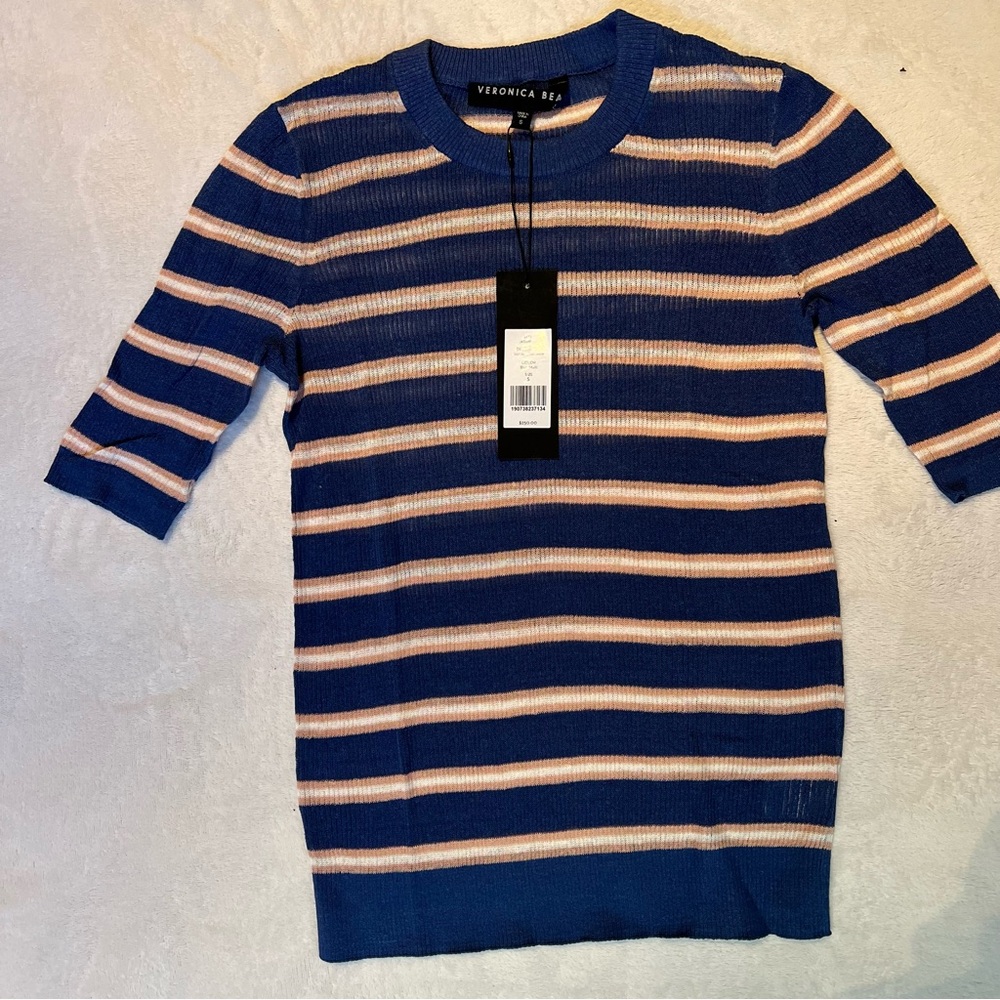 Veronica Beard Dean Striped Sweater